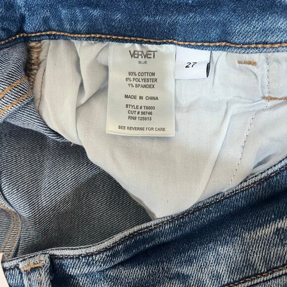 VERVET NWT Victoria High-Rise Cuffed Straight Jeans Sz 27 - Picture 7 of 10